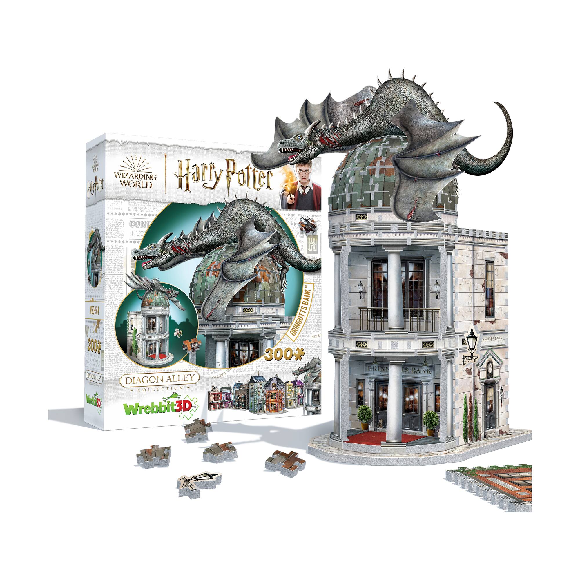Harry Potter Diagon Alley Collection - Gringotts Bank 3D Puzzle: 300 Pcs